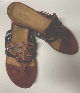 Sandali Clarks Artisan in pelle donna taglia 9,5 marrone ottime condizioni - Foto 1 di 8