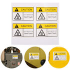 4pcs Caution Hot Sticker Warning Sign Safety Sticker Do Not Touch