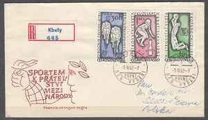 CZECHOSLOVAKIA 1962 FDC SC#1091/96, The 1962 Championship Sports Competition. - Bild 1 von 4