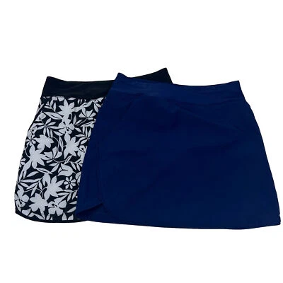 Land's End Tabla de Secado Rápido Falda Corta Talla 6P Pequeño Tenis Negro Paisley Lote Foto 1 de 4