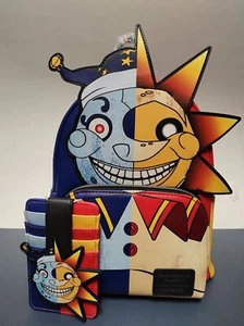 Loungefly FNAF Five Nights at Freddy's Sun Moon Mini Backpack w/ Card Holder NEW - Picture 1 of 7