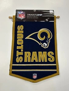 St. Louis Rams NFL Winning Streak Embroidered Traditions Wool Banner!!! - Picture 1 of 4