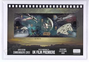 STAR WARS COVER ELSTREE MINIATURE SHEET UK FILM PREMIERE DECEMBER 2015 LTD 454 - Picture 1 of 1