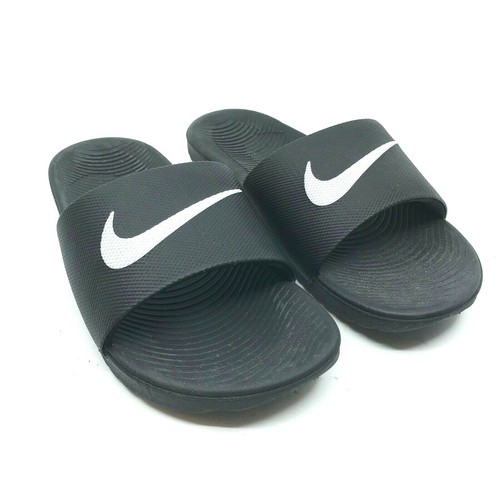 Nike Slides Flip Flop Size 6Y Black Sandals [31]