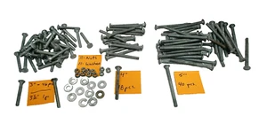 Carriage Bolts, Nuts & Washers  Assorted Sizes  Lot of 127 Pieces Total   S9292 - Picture 1 of 10