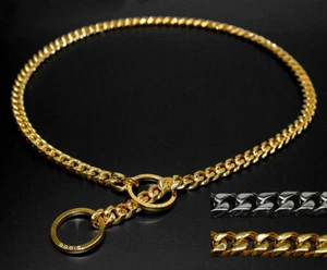 Stainless Steel Dog Chain Collars Slip P Choker for Medium Large Dogs Rottweiler - Picture 1 of 14