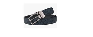 Michael Kors Men's Cut to Fit Reversible PVC Leather Dress Belt (Admiral Blue) - Picture 1 of 7