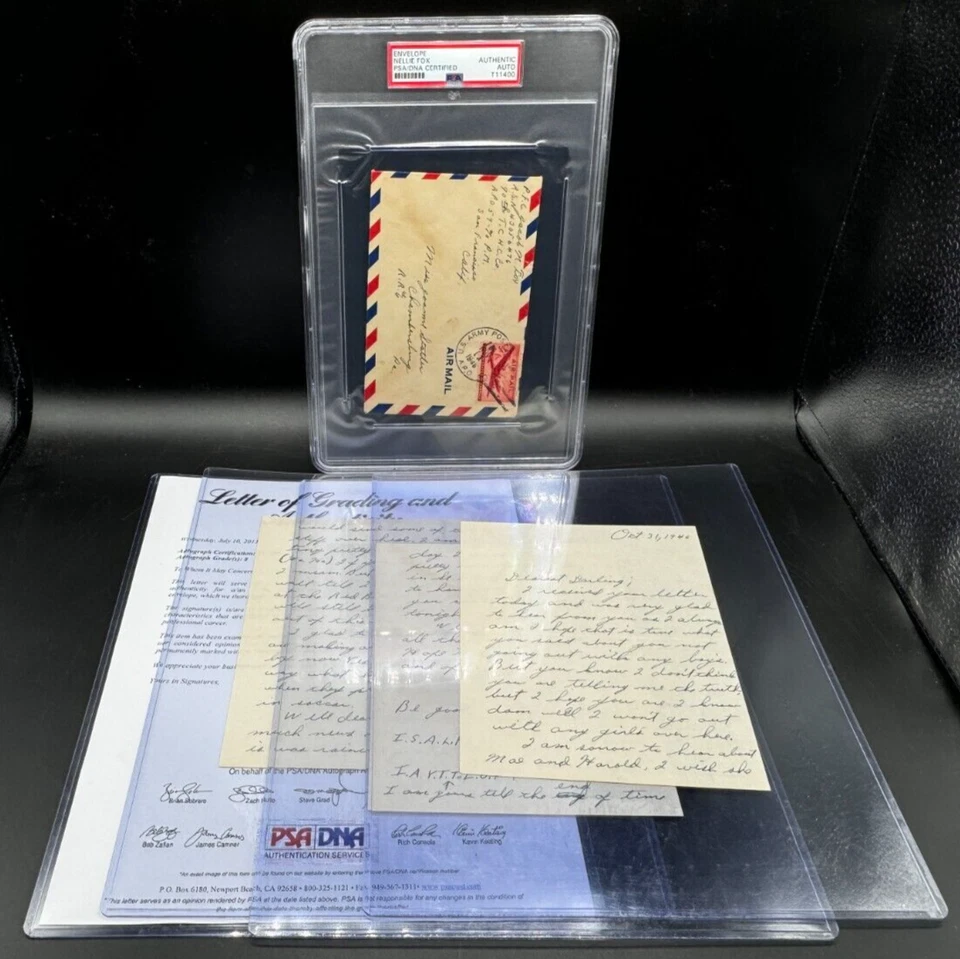 Nellie Fox Signed FULL NAME Envelope & Love Letter PSA DNA Auto LOA Baseball HOF - Image 1 of 4