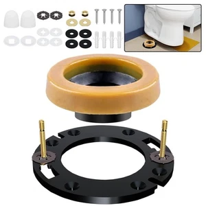 Toilet Flange Repair Kit with Wax Ring for Toilets Install or Leaking Toilet ... - Picture 1 of 7