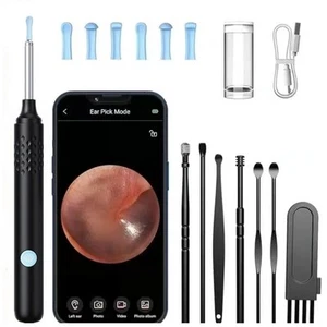 Ear Wax Remover, Ear Cleaning Kit with 6 Ear Picks, Ear Cleaning Otoscope5375 - Foto 1 di 11