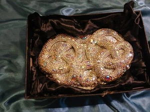 Silver Rhinestone Clutch Purse - Picture 1 of 5