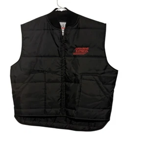 Gilet trapuntato nero Airborne Express taglia grande vintage Todd - Foto 1 di 4