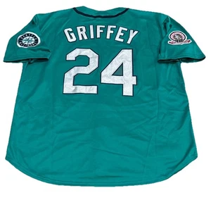 Ken Griffey Jr Seattle Mariners Jersey Men XL NWT 1995 Green Alt Retro Throwback - Picture 1 of 16