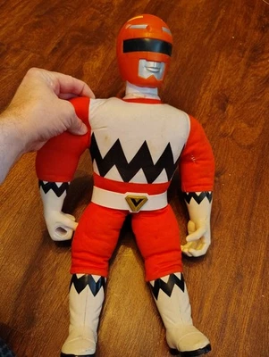 Power Rangers Plush POWER BASHERS RED RANGER 20" 1999 Saban Talking Tested Works - Image 1 of 4