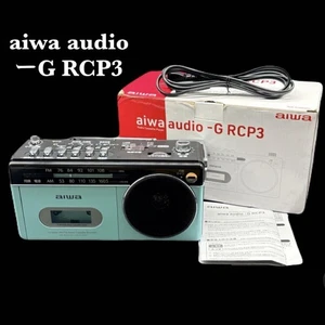 [Working] AIWA AUDIO-G RCP3 Portable Cassette Player Pastel Green w/ Box Japan - Picture 1 of 16