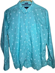 American Eagle Palms Camicia Turchese con bottoni Uomo XL - Foto 1 di 7