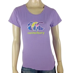 CANTERBURY Uglies ladies size 12 tshirt purple CCC front print top sports - Picture 1 of 8