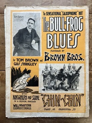 Partituras antiguas The Bullfrog Blues 1916 Six Brown Brothers Montgomery Stone Foto 1 de 4