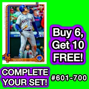2025 Topps Series 2 Baseball Singles! U-PICK! YOU COMPLETE YOUR SET! #601-700 - Picture 1 of 1