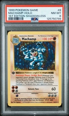 Machamp 8/102 PSA 8 1999 Base Set Holo 1st Edition Shadowless Pokemon TCG Card - Image 1 of 2