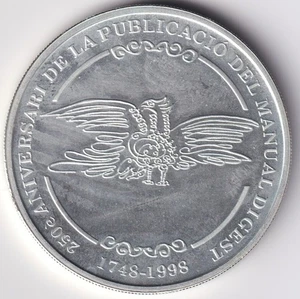 Currency Andorra 5 Diners 1998 Publication Del Manual Digest - 92,5% Silver - Picture 1 of 4