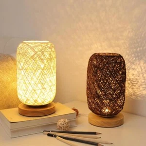 Table Lamp LED Wood Multicolor Touch Plug Medium Home Decor Modern Novelty - Imagen 1 de 26