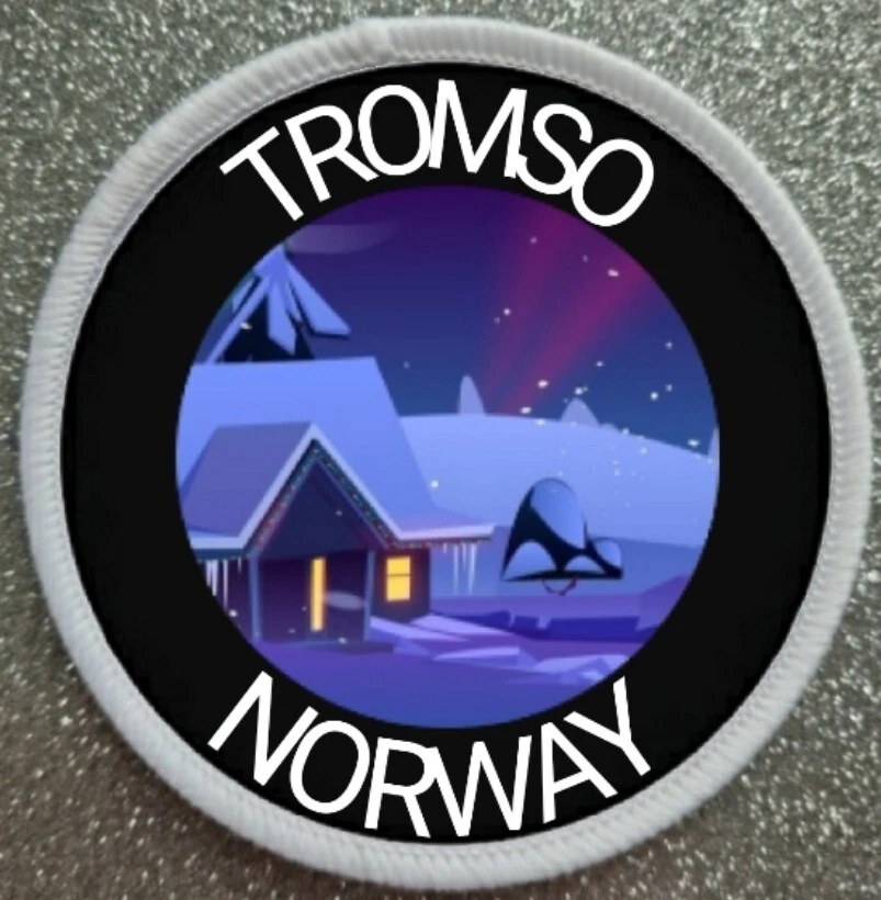 3" Tromso Norway Iron / Sew On Patch Badge Snow Winter Travel  - Image 1 of 1