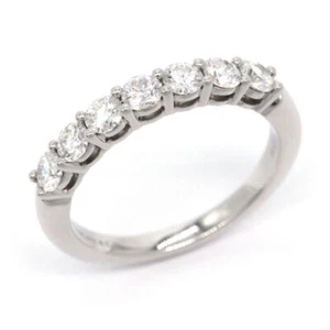 Tiffany Co Forever Band Ring 7P Diamond Pt950 Size(US) 5 Women Jewelry #00634 - Picture 1 of 6