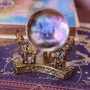 Geek Gear Wizardry Prophecy Orb Divination Crystal Ball Elephants Replica NIB - Picture 1 of 4