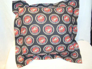 U.S. Marine Corps Semper Fi 14" Cotton Fabric Throw Pillow/Cover/Sham Stuffed - Picture 1 of 3