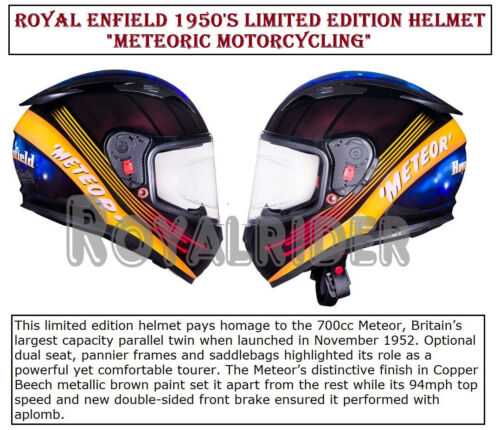 Fits Royal Enfield 1950'S LIMITED EDITION HELMET "METEORIC MOTORCYCLING"