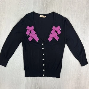 Alannah Hill Womens Knitted Navy Cardigan Size 12 - Picture 1 of 9
