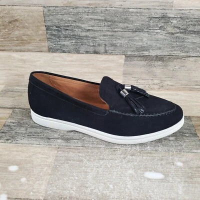 Zapatos planos para mujer Johnston & Murphy Darlene talla 8 M Mocasines negros con borlas Foto 1 de 4