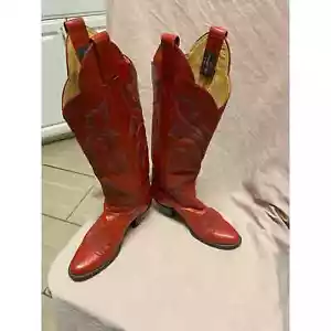 Stivali da cowboy vintage da donna Panhandle taglia 4 1/2 - Foto 1 di 6