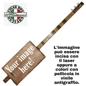 Costumbre 3tpv Cigar Box Guitar MATTEACCI'S Hecho en Italia - Imagen 1 de 8