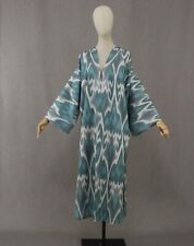 Uzbek silk ikat kaftan/Silk chapan/Ethnic abaya/Boho dress/Unisex kimono,robe