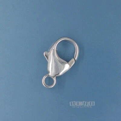 Large Sterling Silver Lobster Claw Clasp Connector w/ Closed Ring 16mm #33262 - Image 1 of 4