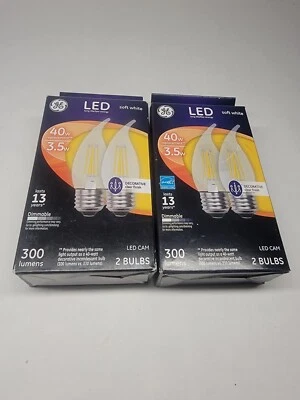 GE LED Cam Light Bulb, Soft White, Clear, 40 Watts, 300 Lumens, 2pk 4 bulbs  - Image 1 of 2