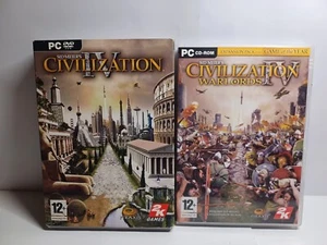 Sid Meier's Civilization 4 IV With Large Book Manual + Warlords Expansion Add-on - Picture 1 of 9