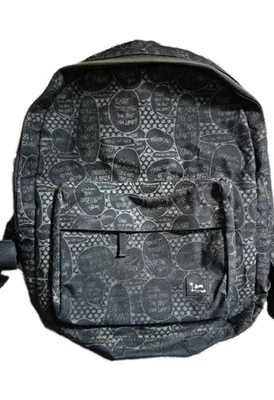 Mochila vintage Stussy AOP negra/gris escritura  Foto 1 de 4