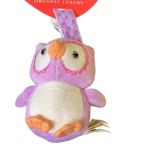Organic Cotton Stroller Toy - Cute Owl - Naturally Hypoallergenic NWT - Picture 1 of 5