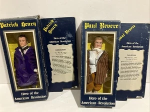 Set 2 figurine Heroes of the American Revolution in scatola Paul Revere & Henry - Foto 1 di 4