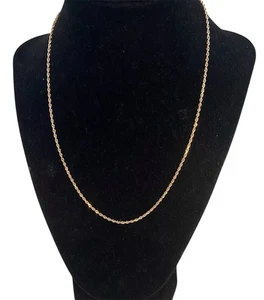 Collar cadena cuerda corte diamante oro amarillo 14K 18" Michael Anthony 5,3 g langosta - Imagen 1 de 10