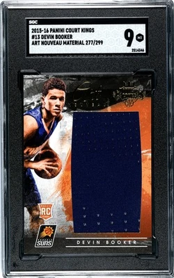 Parche de novato Court Kings Art Nouveau Material Devin Booker Suns RC SGC 9 2015-16 Foto 1 de 2