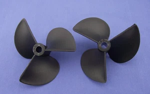 55mm Diameter Nylon Left & Right Propeller Prop for 3/16" Shaft Cable RC Boat - Picture 1 of 2