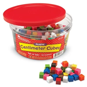 Learning Resources Centimeter Cubes 500-Pk 10 Colors In Storage Tub 2076 - Picture 1 of 2