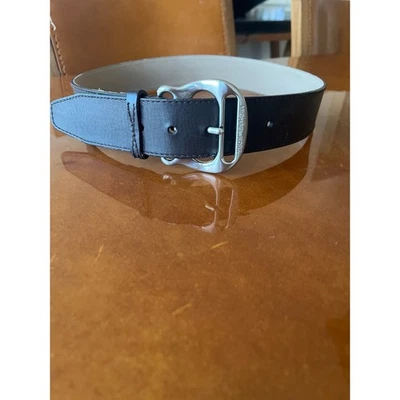 Michael Michael Kors Brown Leather Belt with Brushed Silver Buckle Small - Image 1 of 4