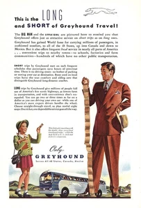 1947 Greyhound: This Is the Long and Short Vintage Print Ad - Picture 1 of 1