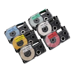 6 Pack 12mm Label Tape Label Maker Tape Compatible with KL1500 KL20001612 - Picture 1 of 8