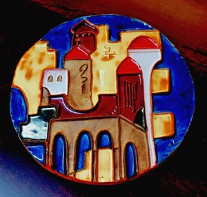 Jerusalem Israel Hand Painted Decorative Tile by YAIR SIGNED - Picture 1 of 2